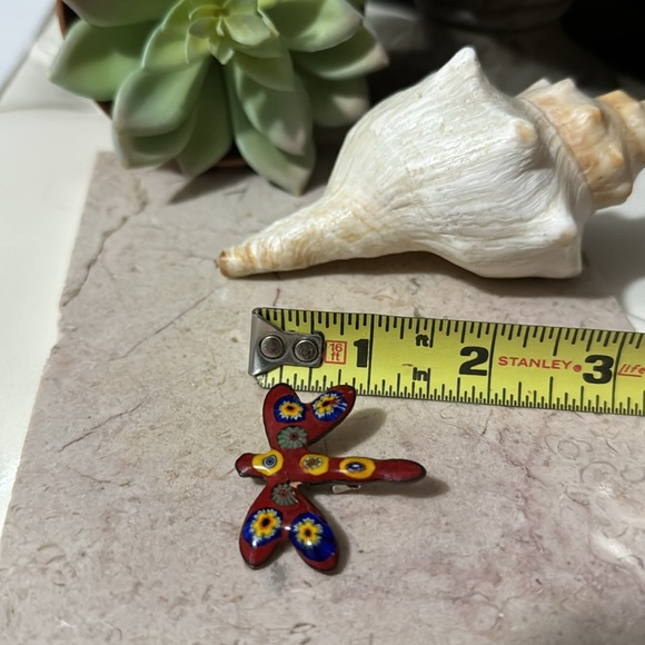Dragonfly Enamel Pin-EUC-Reds/Yellow - Picture 5 of 6
